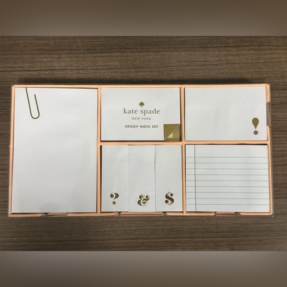 kate spade Office New Kate Spade Strike Gold Sticky Note Set Poshmark